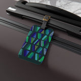 Teal Geometric Luggage Tag