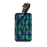 Teal Geometric Luggage Tag