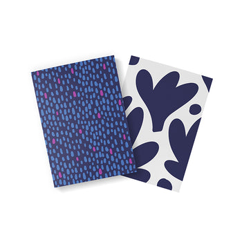 Pocket Notebook Set - Blue Patterns