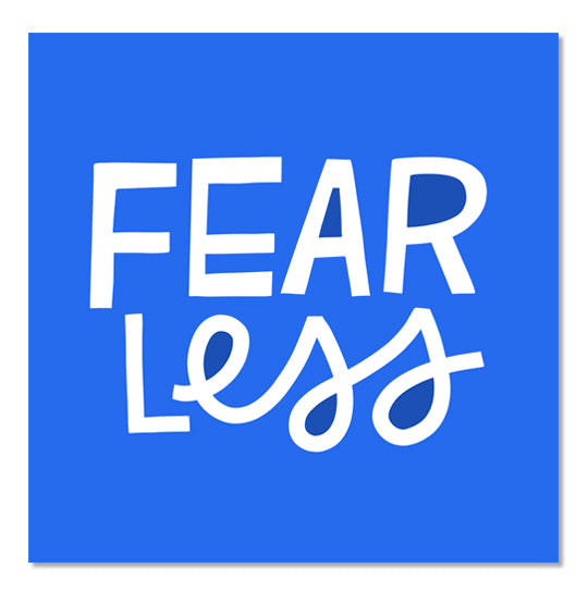 Fear Less Square Sticker