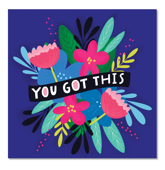 You Got This Flowers Square Magnet
